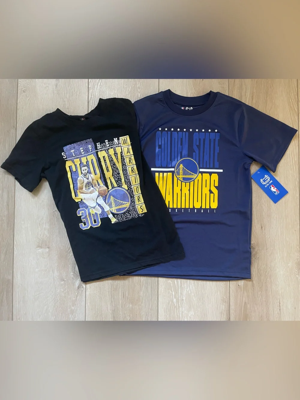 NBA Golden State Warriors Kids T-Shirt - Black and Navy